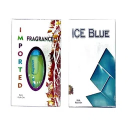 RAVIOUR LIFESTYLE Set Of 2 Imported & Ice Blue Alcohol-Free Roll On Attar - 8 ml Each-51