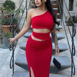 StyleCast Women One Shoulder Midi Bodycon Dress-picture-35