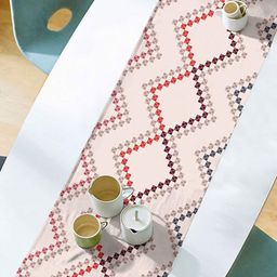 Aura Pink Geometric Printed 6-Seater Table Cover-picture-44