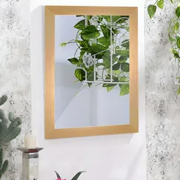 Art Street Brown Rectangle Wall Mirrors With Wooden Frame-20