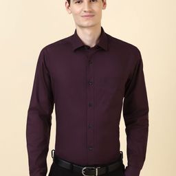 Allen Solly Men Slim Fit Solid Spread Collar Pure Cotton Formal Shirt-image-67