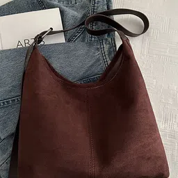 LULU & SKY PU Oversized Bucket Sling Bag with Tasselled-image-95