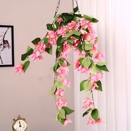 ARICK DECOR Pink 1 Pieces Hanging Bougainvillea Artificial Flower-18