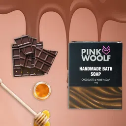 PINK WOOLF Set Of 3 Chocolate & Honey Bath Soap - 110g Each image 4