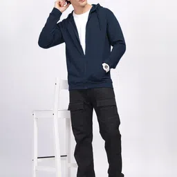 Mast & Harbour Men Hooded Front Open Sweatshirt-image-52