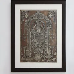 SHREE KALA HOME DECOR Brown & White 1 Piece Synthetic Wood Religious Wall Paintings-image-20