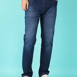V-Mart Men Slash Knee Light Fade Stretchable Jeans-image-81