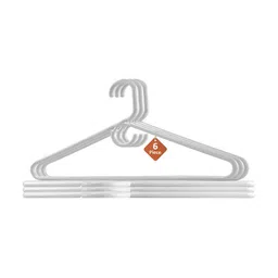 Aura 6-Pcs White Clothes Hanger For Wardrobe-15