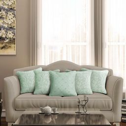 eyda Sea Green 5 Pieces Embroidered Cushion Covers-image-18