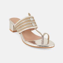 ShoozBerry Women Embellished Party Round Toe Block Sandals-17