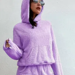 The Dry State Women Long Sleeves Hood Pullover With Kangaroo Pocket-picture-5