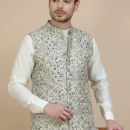 Jompers Woven Design Nehru Jacket image 3