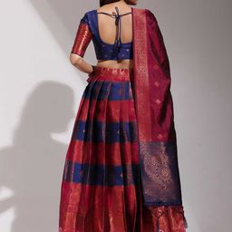 Payu Semi-Stitched Lehenga & Unstitched Blouse With Dupatta image 3
