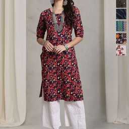 7Threads Selection Of 6 Printed Straight Kurtas-image-69