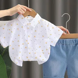 LULU & SKY Boys Printed Shirt with Shorts-picture-10