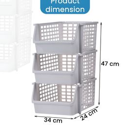 RUBOXA Grey Set of 1 Regular Multi-Utility Organisers image 2