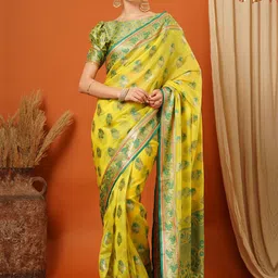 KALINI Woven Design Zari Pure Silk Banarasi Saree-53