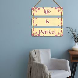 WallDaddy Beige & Pink Printed Wooded Wall HangingDecor-image-90