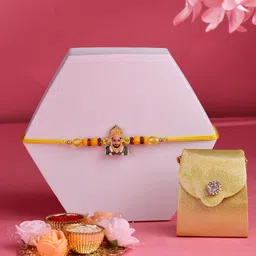 ADIVA Beaded Rakhi With Bag & Pooja Thali Roli Chawal Gift Set-picture-52