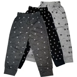 Surfbae Kids Pack Of 3 Printed Cotton Relaxed-Fit Dri-FIT Mid-Rise Joggers-15