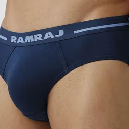 Ramraj Men Pack of 4 Solid 100% Soft Combed Fine Jersey Outer Elastic Briefs image 3