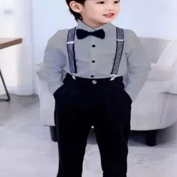 DECODER Boys Long Sleeves Shirt & Trousers & Suspenders-99