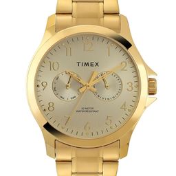 Timex Men Brass Round Dial & Stainless Steel Straps Analogue Watch TW000X143-20