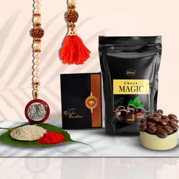 DeoDap Unisex Rakhi Gift Set with Silver Coin, Chocolates & Greeting Card-image-31