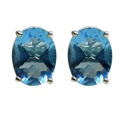 Silver Planets Women Blue Earrings-image-27