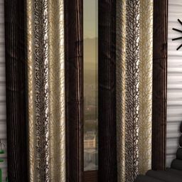 Galaxy Home Decor Brown Set of 2 Door Curtain-image-93