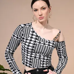 BAESD Tie and Dye Print One Shoulder Crop Top-image-10