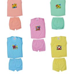 Veecap Orange Cotton Blend Clothing Set-image-36