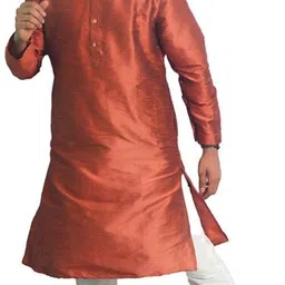 House of Aqss Men Regular Dupion Silk Kurta with Pyjamas-picture-8
