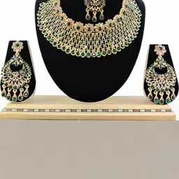 VATSALYA creation Gold-Plated Artificial Stone Studded Jewellery Set-image-51