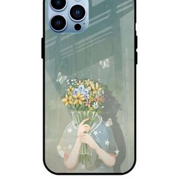 QRIOH Floral Printed iPhone 13 Pro Max Back Case Mobile Accessories-picture-11