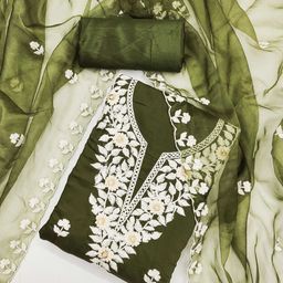 LeeliPeeri Designer Embroidered Unstitched Dress Material-picture-32