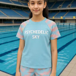 bubble berry Girls Printed Psychedelic Sky 2-Piece Swim Set-image-64