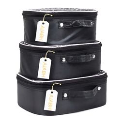 Ajabh Black Set of 3 Regular Makeup Organiser Organisers-23