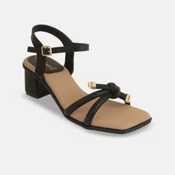 DressBerry Women Colourblocked Block Backstrap Square Toe Sandals-8