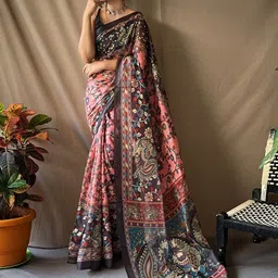 MORDEN MUSE Floral Pure Cotton Saree-picture-7