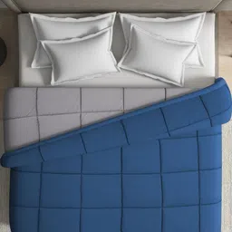 wakefit Blue Checked Double Bed Blanket-image-37