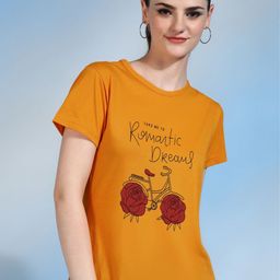 Moda Rapido Women Printed Bio Finish T-shirt-picture-6
