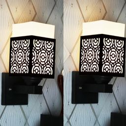 Gojeeva Brown Wood Square Wall Lamps-picture-10