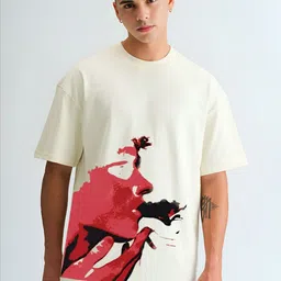 BDSQUARE Men Graphic Printed Round Neck Oversized Cotton T-shirt-picture-21