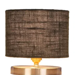 Devansh Grey Textured Steel Table Lamp With Jute Shade image 3