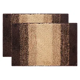 Kuber Industries Brown & Cream Coloured 2 Pieces Anti Skid Mat For Bathroom-20
