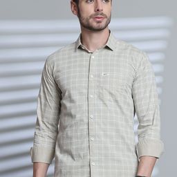 Majestic Man Men Comfort Slim Fit Opaque Checked Casual Shirt-image-62