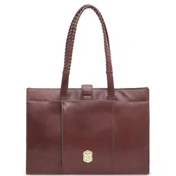 Hidesign Leather Oversized Structured Shoulder Bag with Quilted image 4