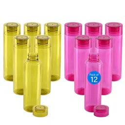 Kuber Industries Red & Green Set of 6 Plastic Solid Water Bottle-10