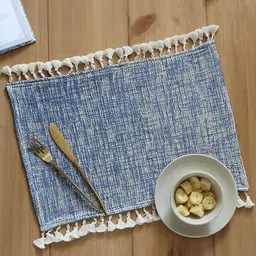 House This Arabian Sea 2-Pcs Blue Textured Table Placemats-image-62